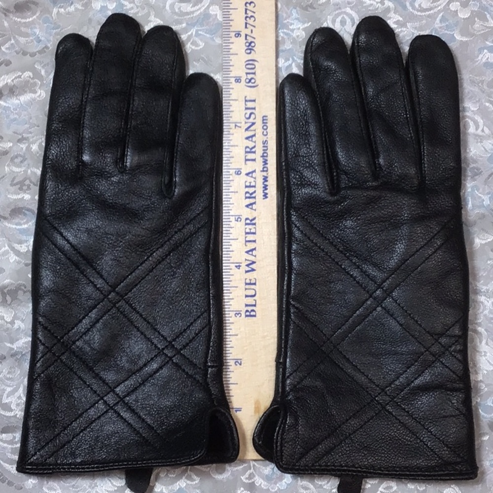 🛞 Emanuel Geraldo Black Leather Soft Poly Fleece Lining - Picture 6 of 7
